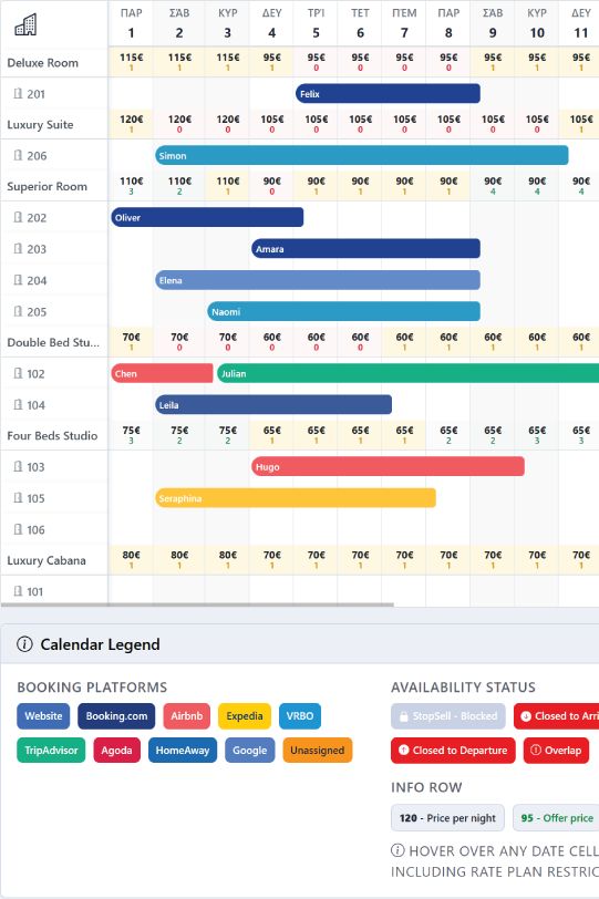 Roomzy Calendar View